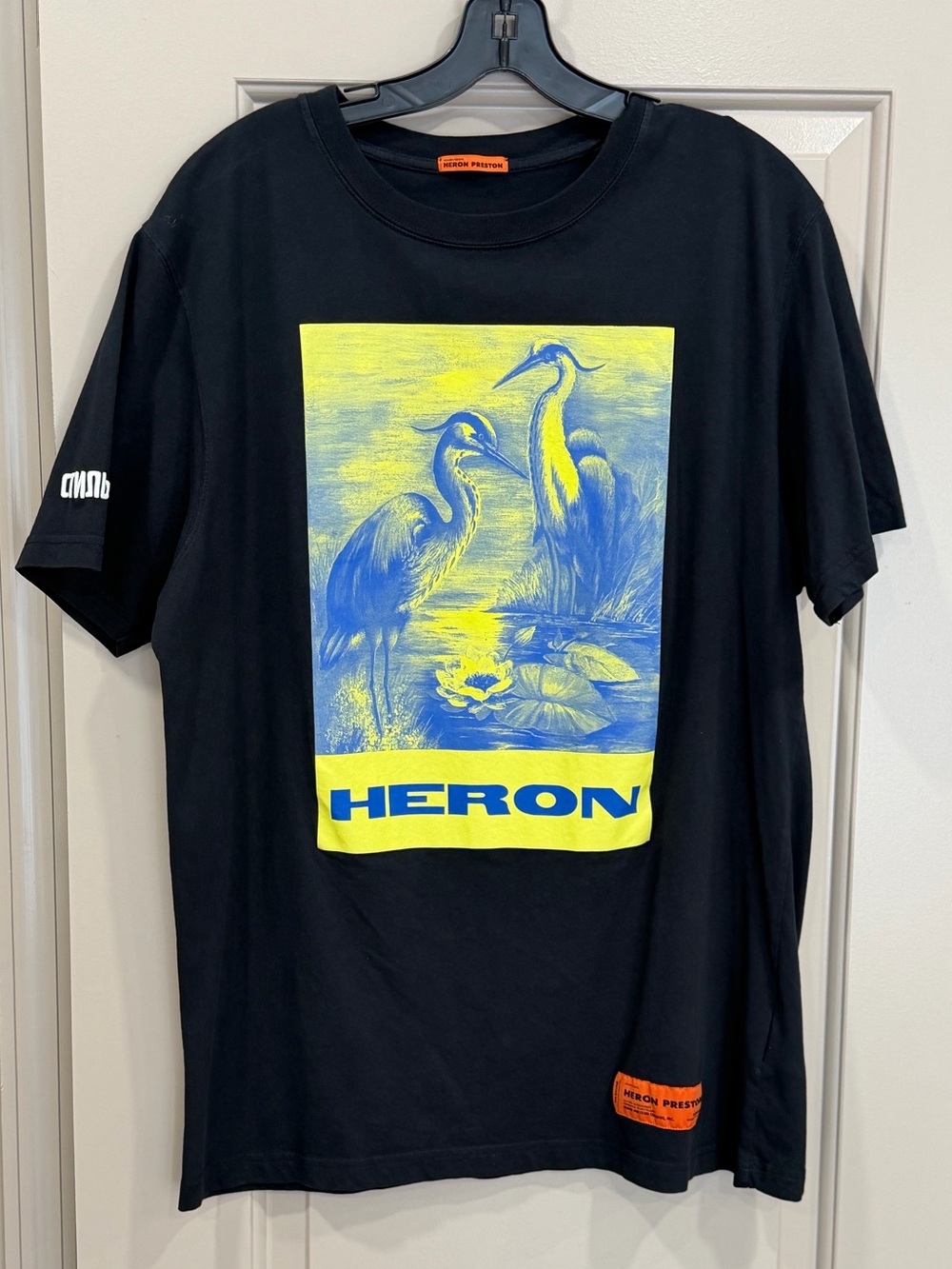 Heron Preston black graphic t shirt